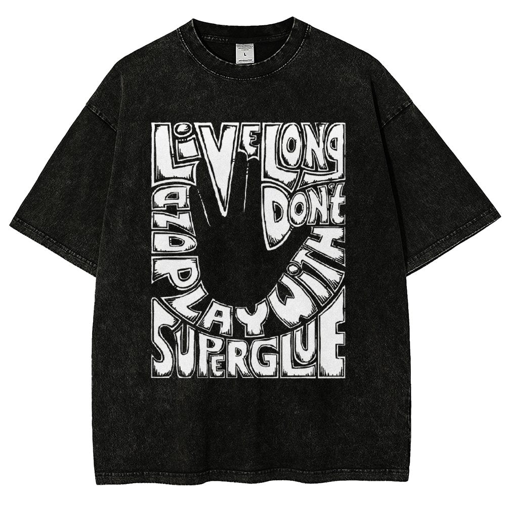 Don't Play With Superglue Vintage Distressed T-shirt