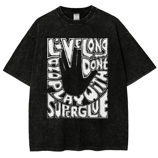 Don't Play With Superglue Vintage Distressed T-shirt