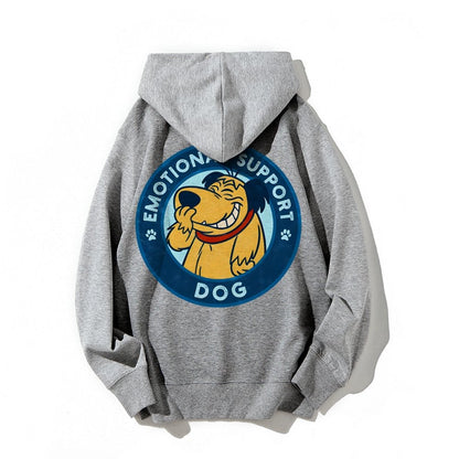Dog Support Or Not? Printed Back Unisex Cotton Hoodie