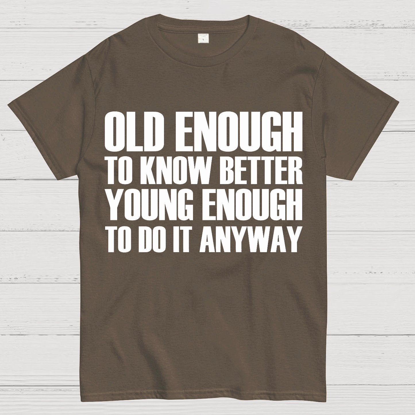 Old Enough To Know Better Young Enough To Do It Anyway Geek T-Shirt