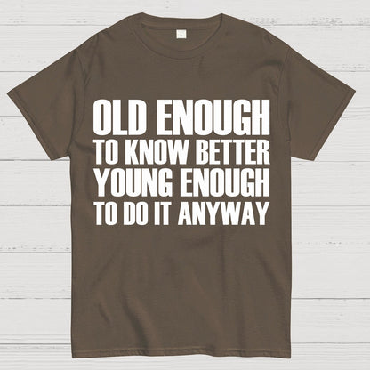 Old Enough To Know Better Young Enough To Do It Anyway Geek T-Shirt