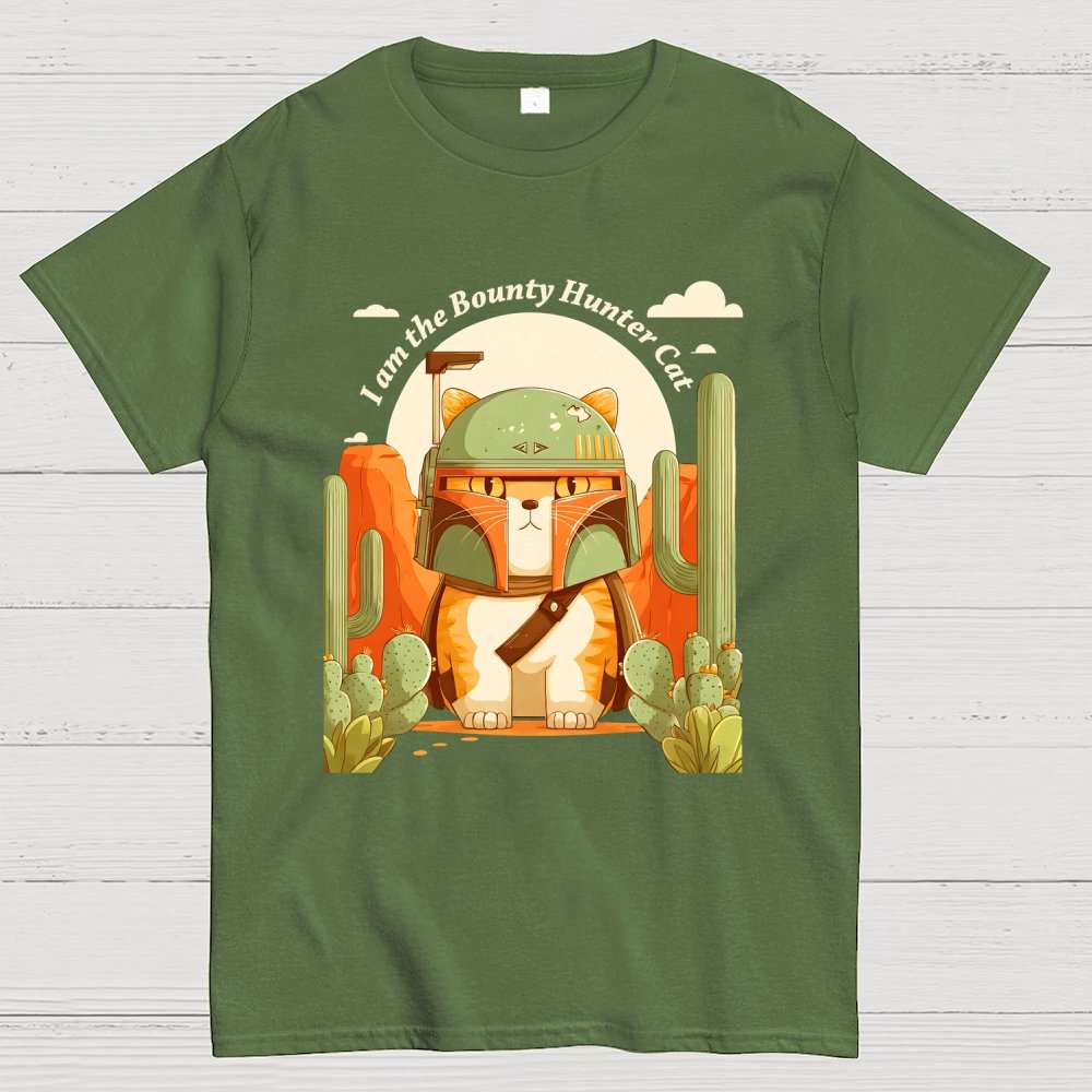 Boba-like Cat Bounty Hunter Geek T-Shirt