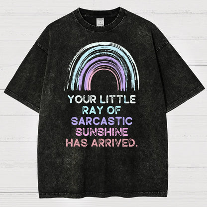Your Little Ray of Sarcastic Sunshine Has Arrived  Vintage Distressed T-shirt