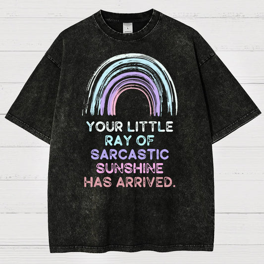 Your Little Ray of Sarcastic Sunshine Has Arrived  Vintage Distressed T-shirt