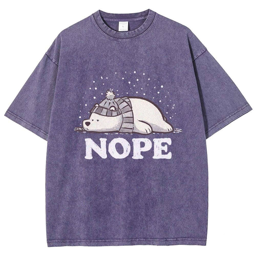 Nope Too Cold for Anything Vintage Distressed T-shirt