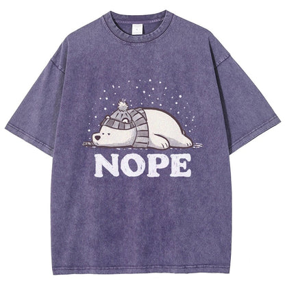 Nope Too Cold for Anything Vintage Distressed T-shirt
