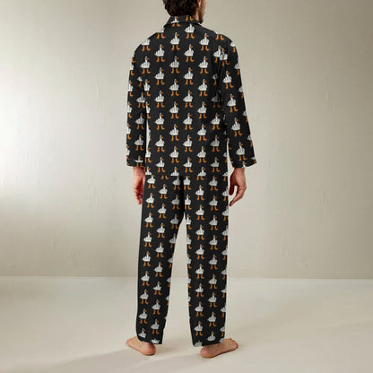 Rude Seagull Design Funny Geek Long Sleeve Pajama Set