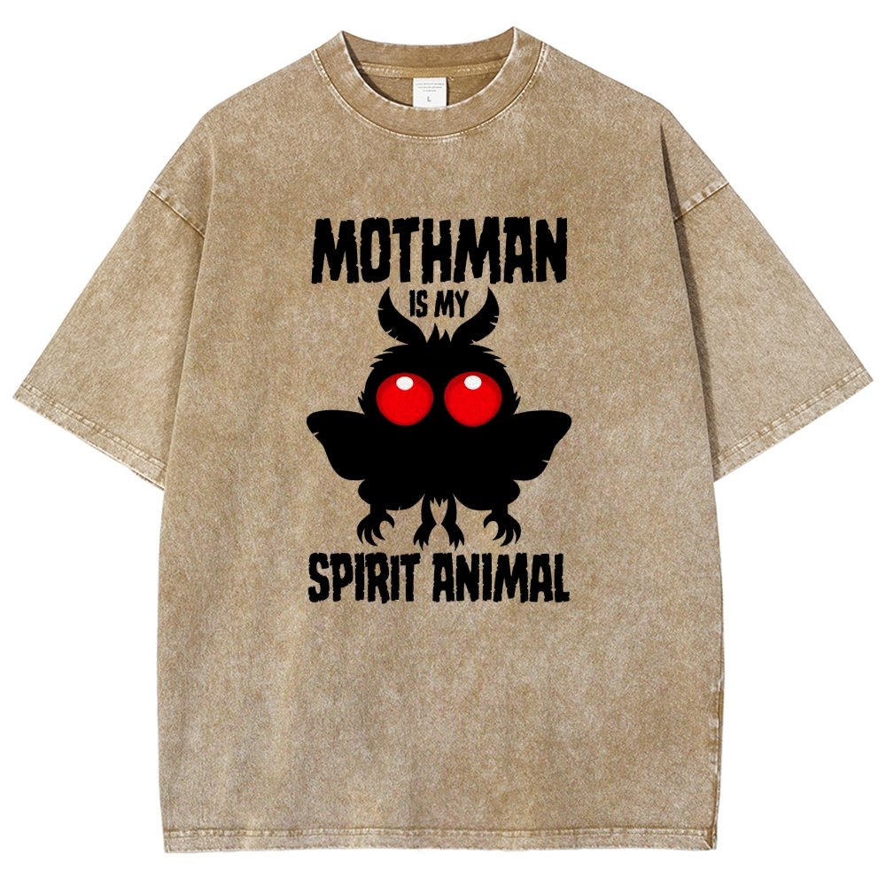 Mothman Is My Spirit Animal Dark Vintage Distressed T-shirt