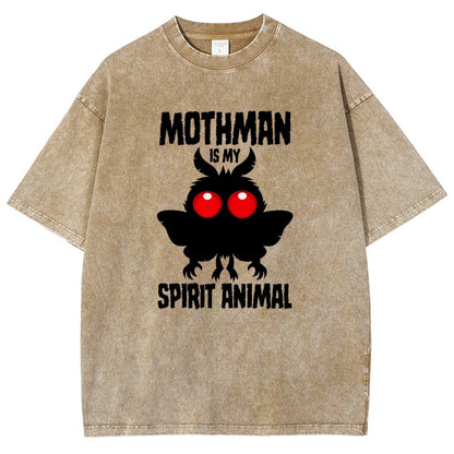 Mothman Is My Spirit Animal Dark Vintage Distressed T-shirt