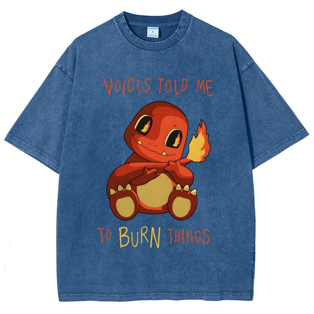 Game Voices Told me to Burn Things Vintage Distressed T-shirt