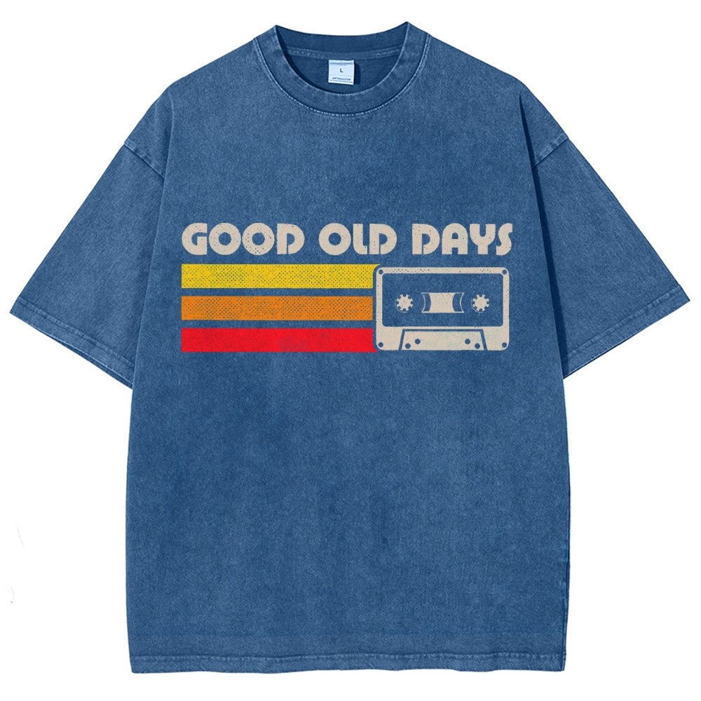 Old Days Vintage Mixtape Vintage Distressed T-shirt