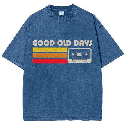 Old Days Vintage Mixtape Vintage Distressed T-shirt