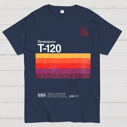VHS T-120 Vintage Video Tape Retro Graphic Geek T-Shirt