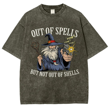 Out of Spells but Not Out of Shells Vintage Distressed T-shirt