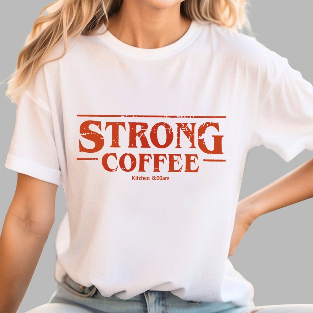 Strong Coffee First Geek T-Shirt