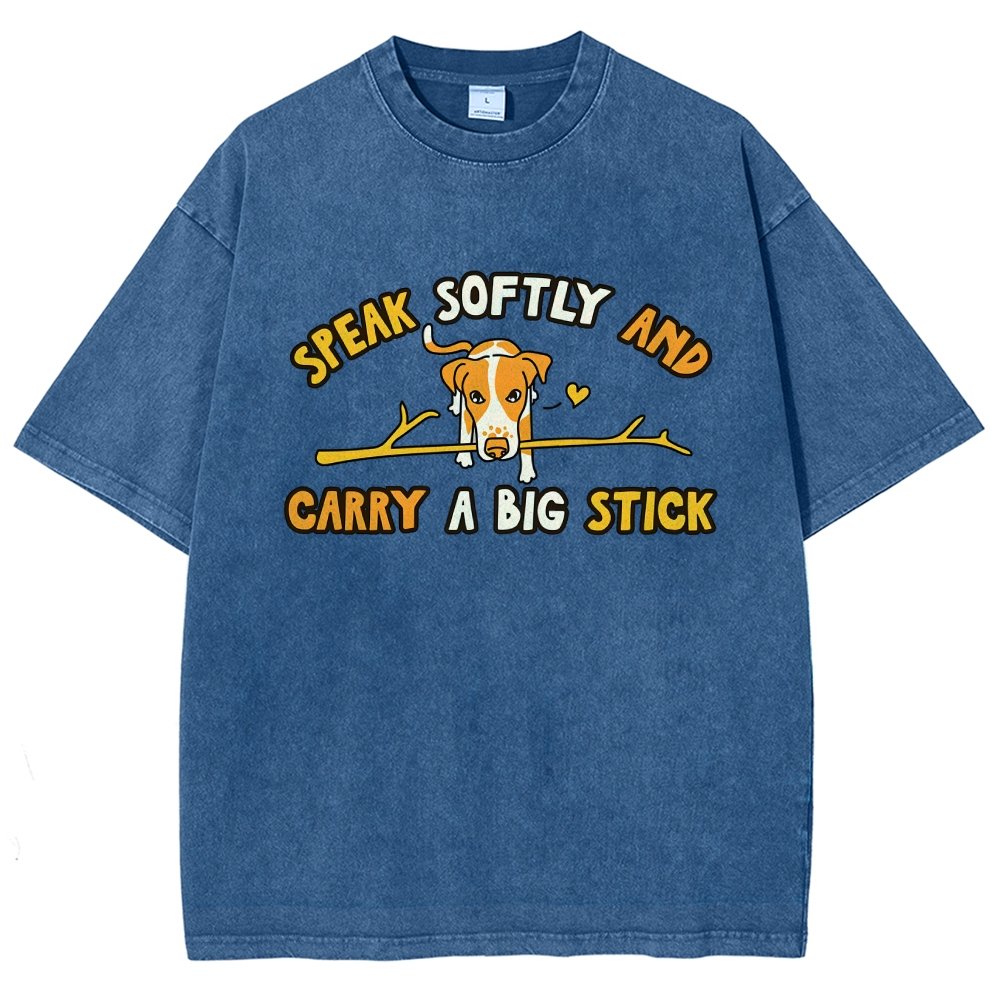 Speak Softly And Carry A Big Stick Vintage Distressed T-shirt