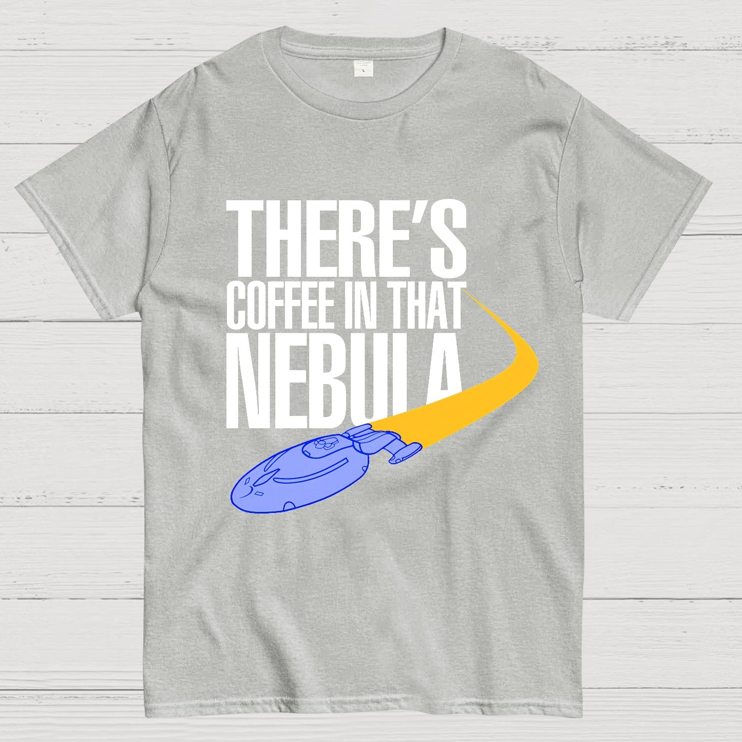 Coffee In That Nebula By Kwamster Geek T-Shirt