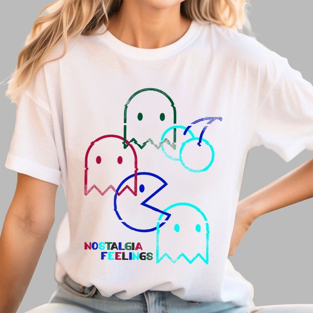 Vintage Game Neon Lines Unisex Geek T-Shirt