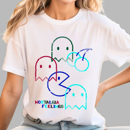 Vintage Game Neon Lines Unisex Geek T-Shirt