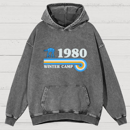 Winter Camp Vintage Distressed Hoodie