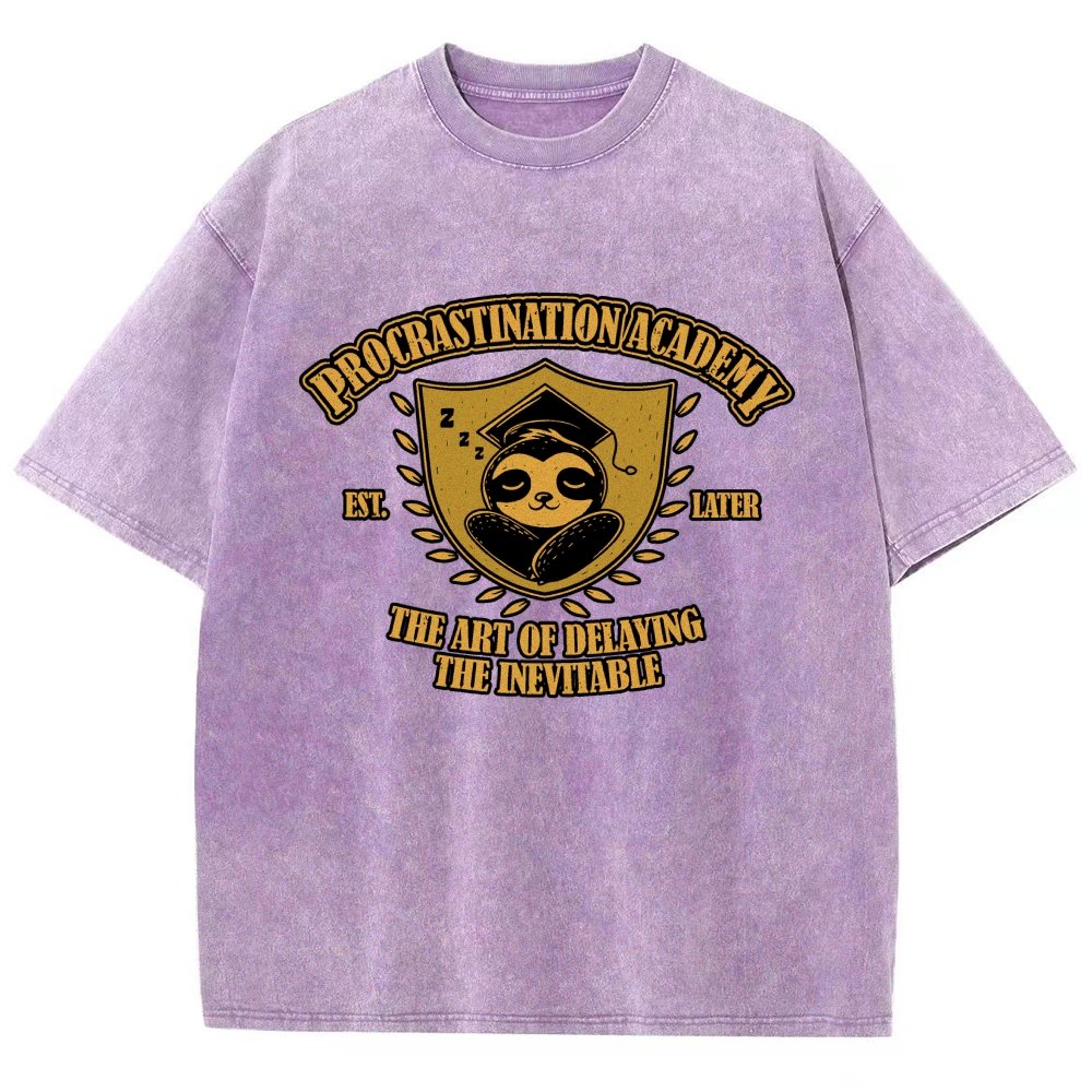 Procrastination Academy Vintage Distressed T-shirt