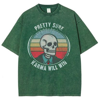 Karma for the Win Vintage Distressed T-shirt
