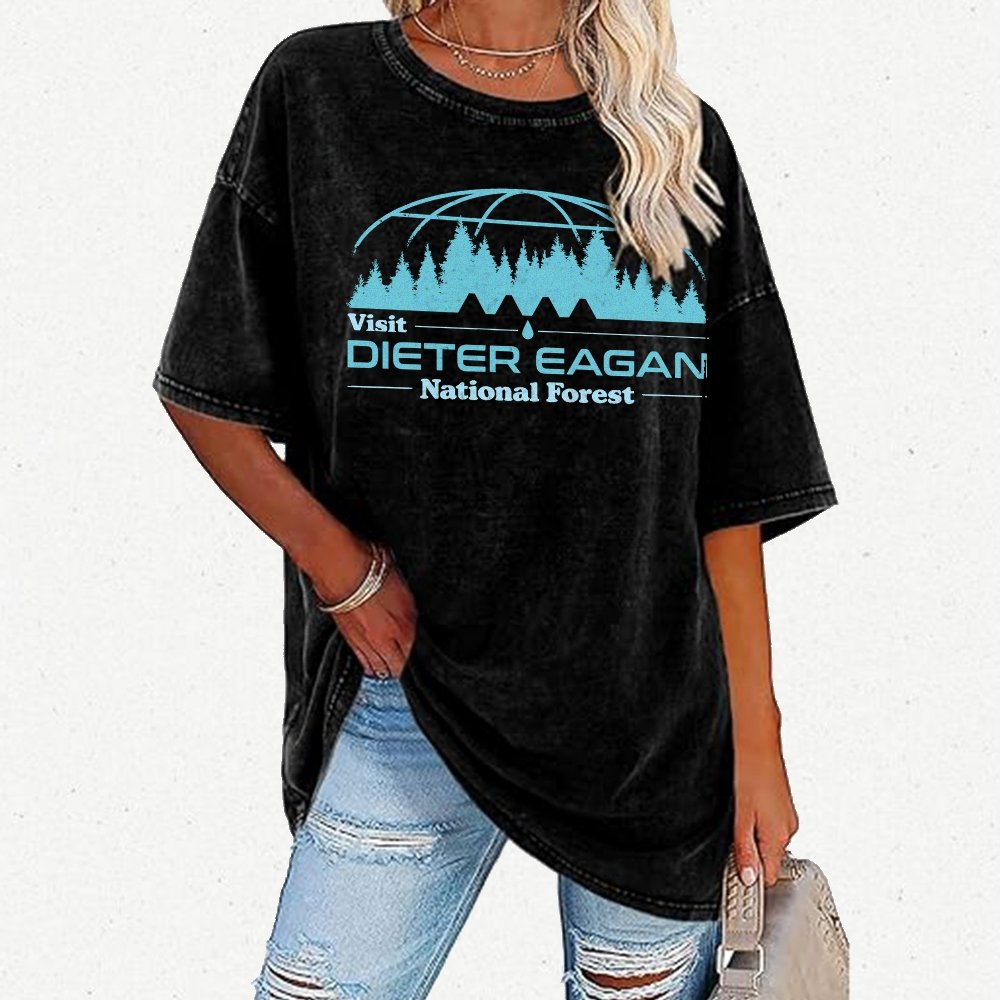 Visit Dieter Eagan National Forest Vintage Distressed T-shirt