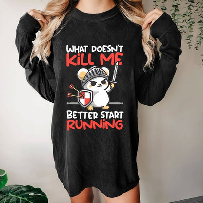 Knight mouse Washed Long Sleeve Tee