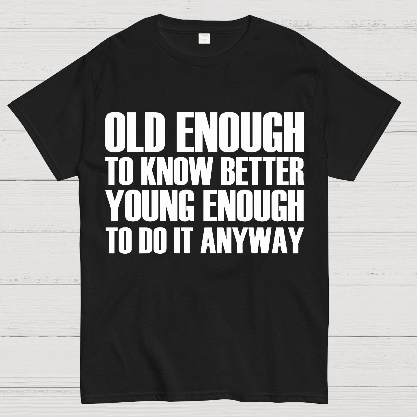 Old Enough To Know Better Young Enough To Do It Anyway Geek T-Shirt