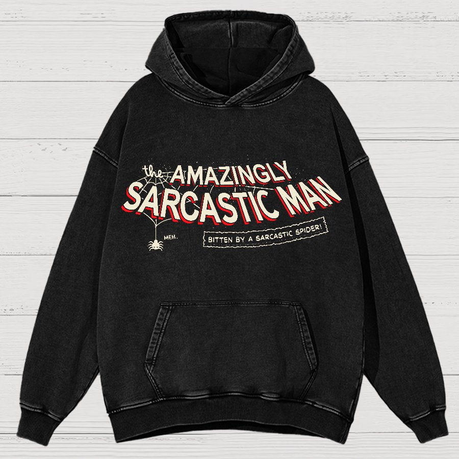Amazingly Sarcastic Man Vintage Distressed Hoodie