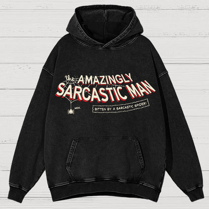 Amazingly Sarcastic Man Vintage Distressed Hoodie