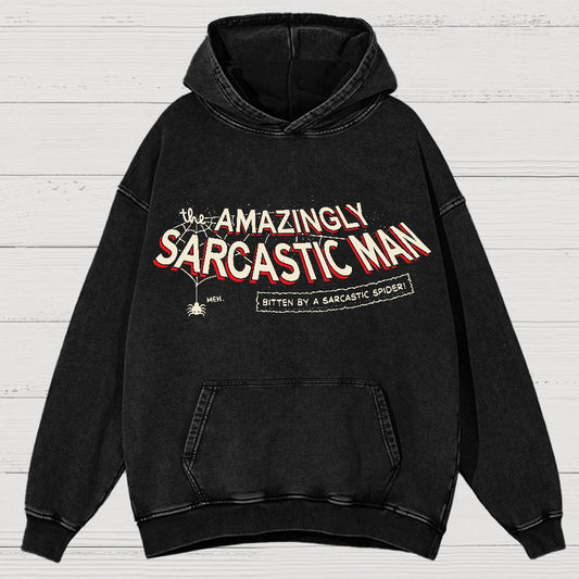 Amazingly Sarcastic Man Vintage Distressed Hoodie