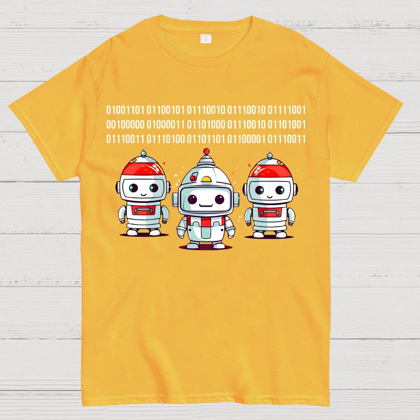Robot Binary Christmas Geek T-Shirt