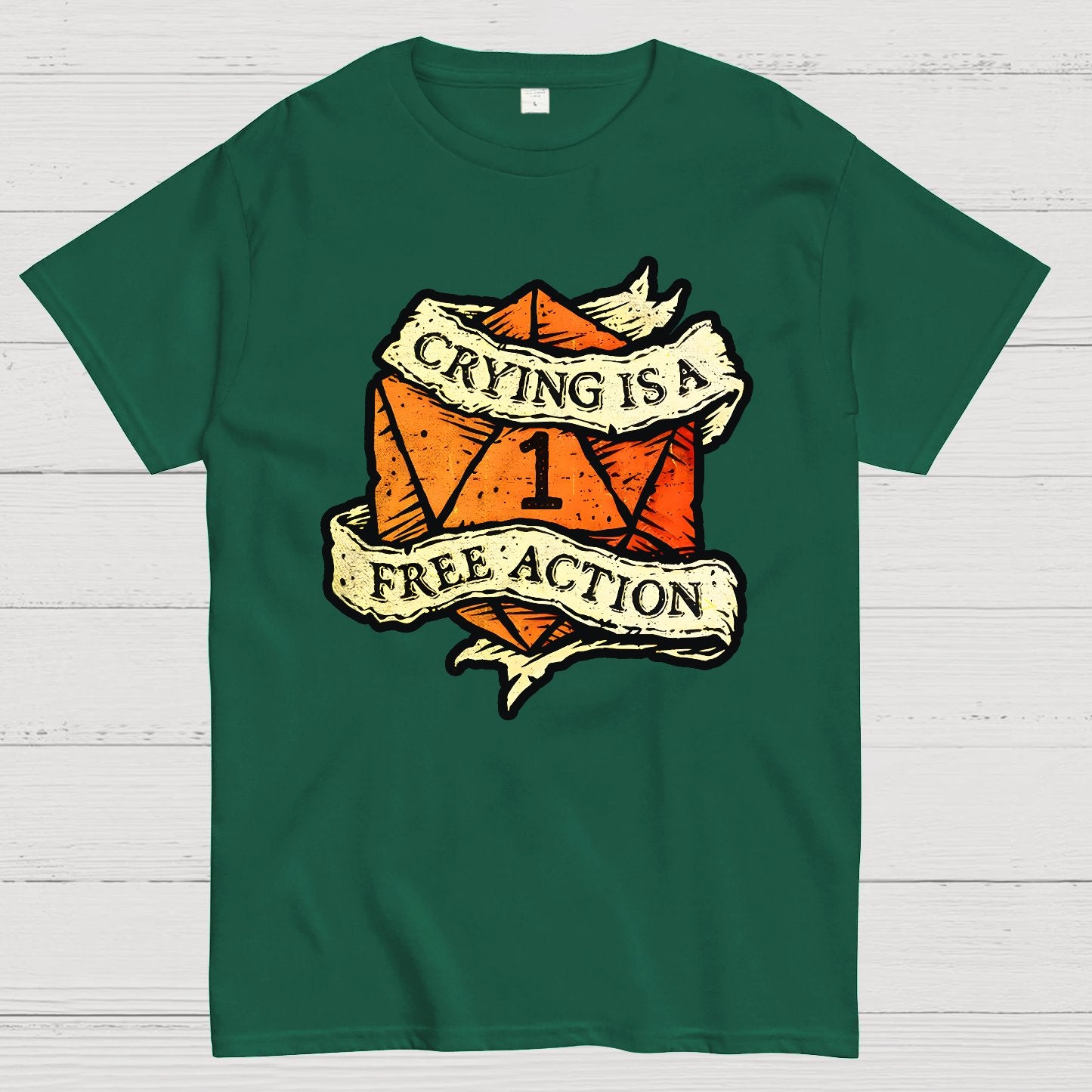 Crying is a free action Geek T-Shirt