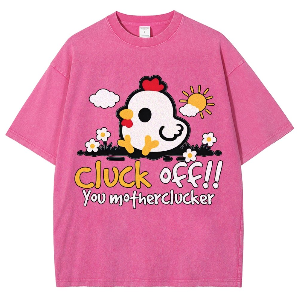 Cluck off Vintage Distressed T-shirt
