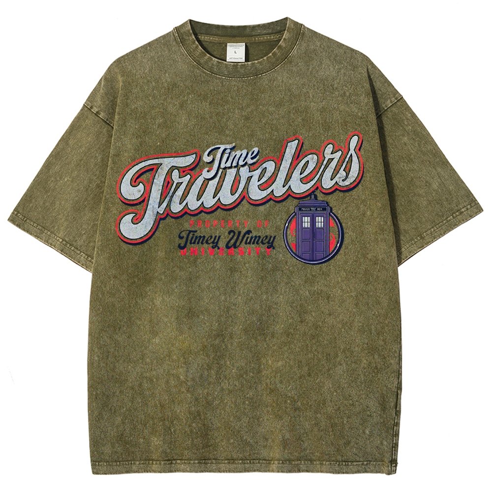 Timey Wimey University Vintage Distressed T-shirt