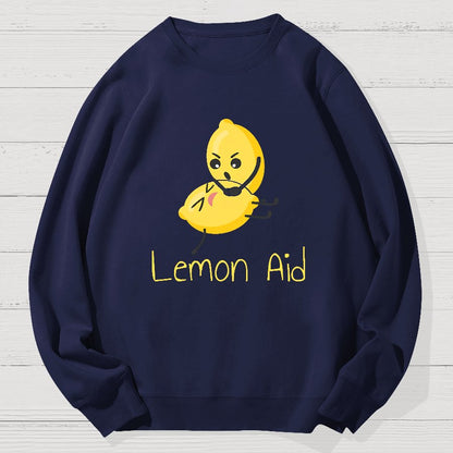 Funny LemonAid - Lemon First Aid Pun Geek Cotton Sweatshirt