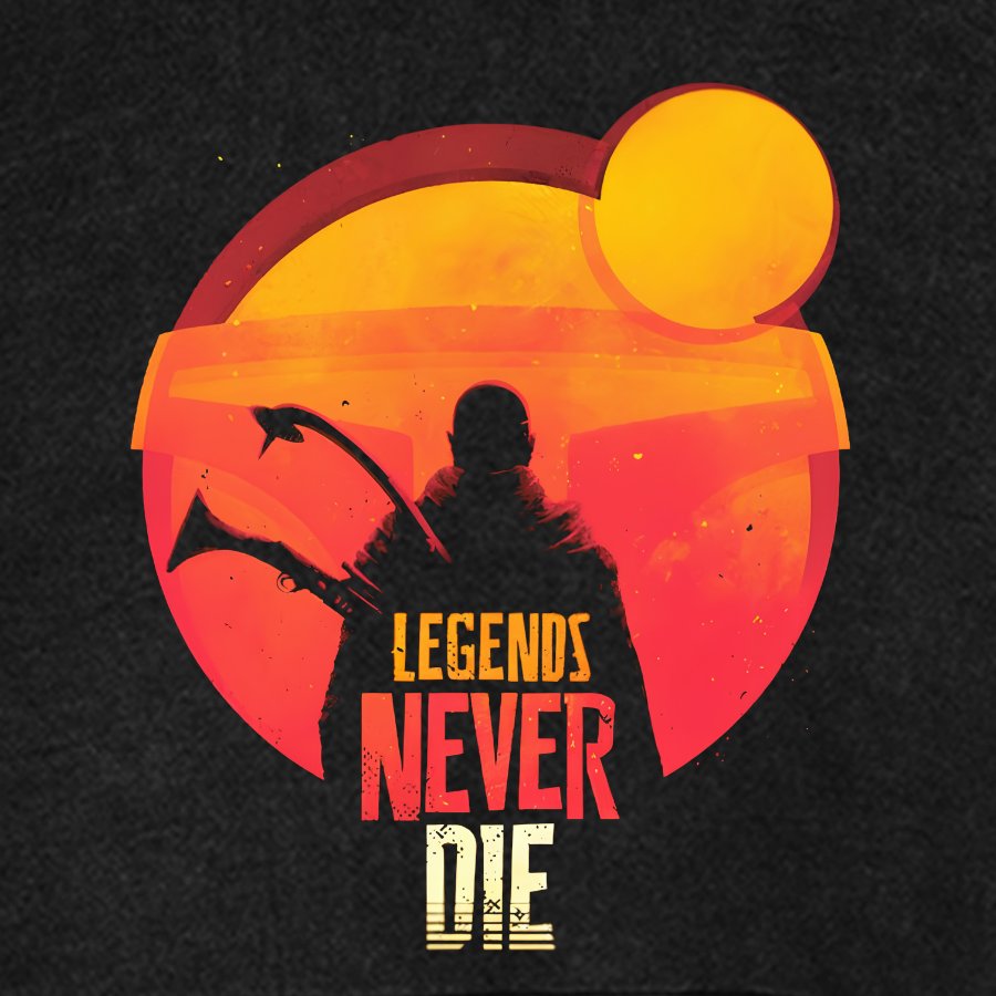 Legends Never Die Vintage Distressed Hoodie