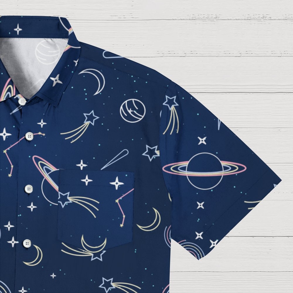 Space Planet Stick Figure Geeky Shirt
