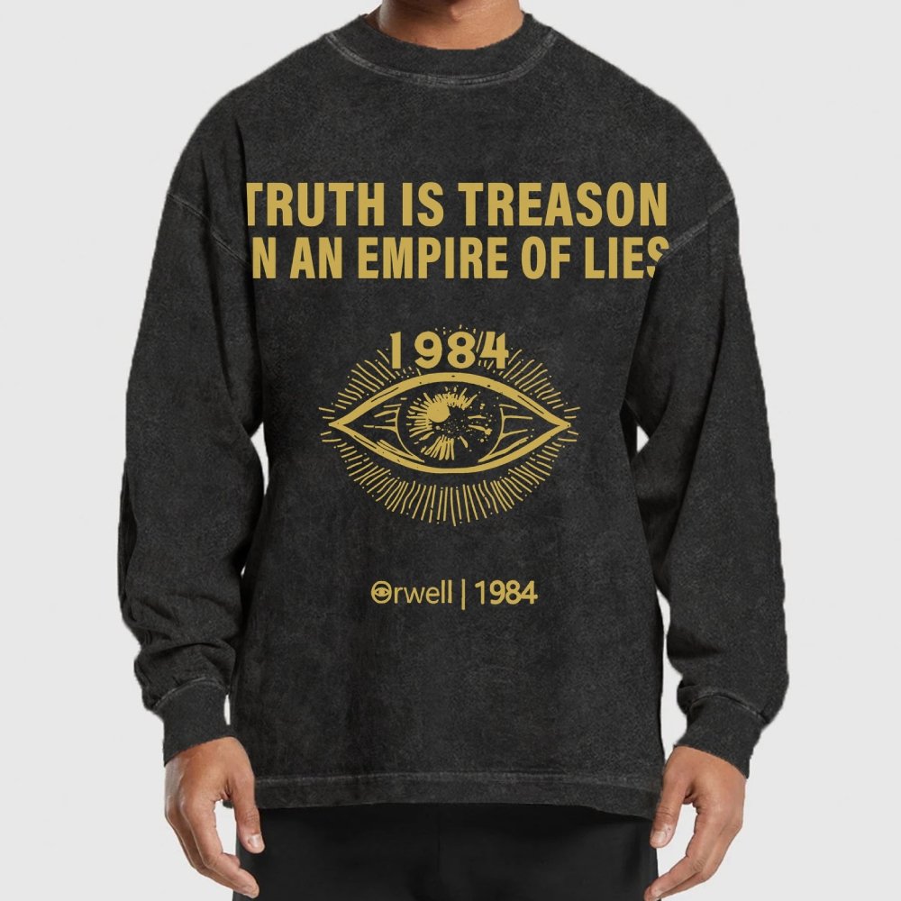Orwell 1984 Washed Long Sleeve Tee