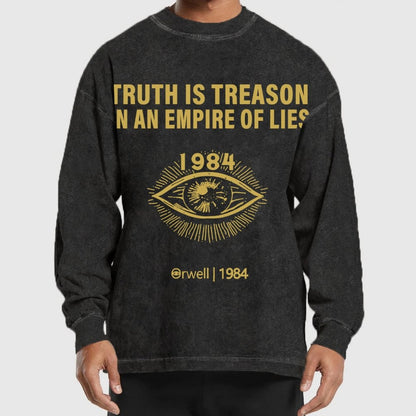 Orwell 1984 Washed Long Sleeve Tee