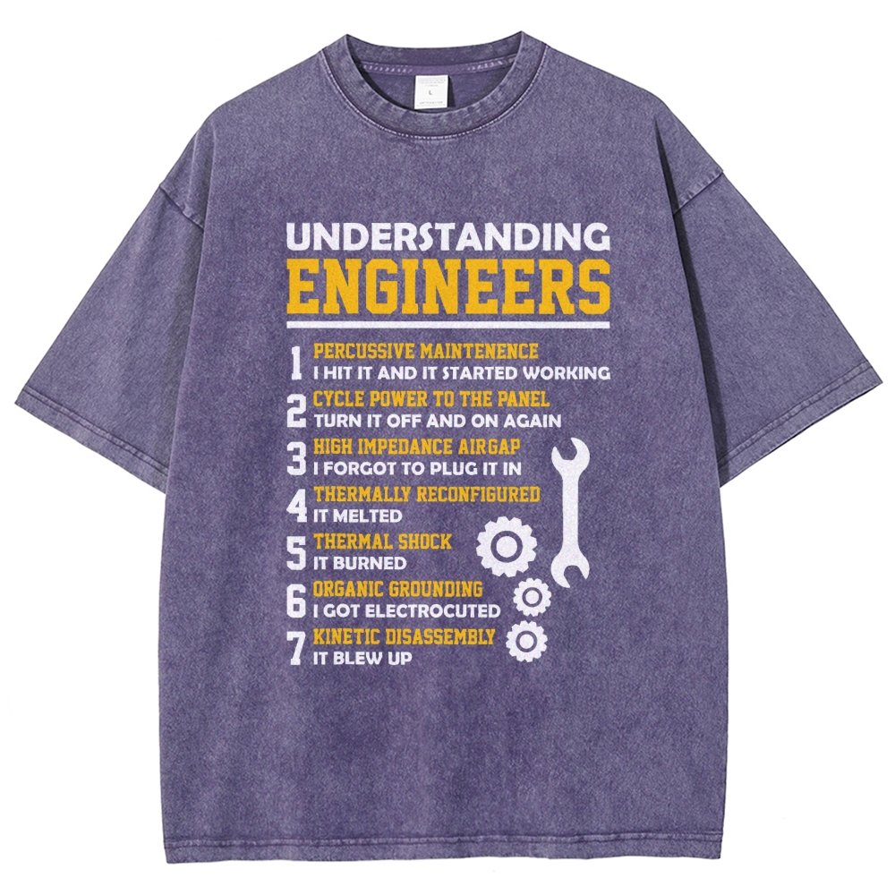 Understanding Engineers Sarcastic Vintage Distressed T-shirt