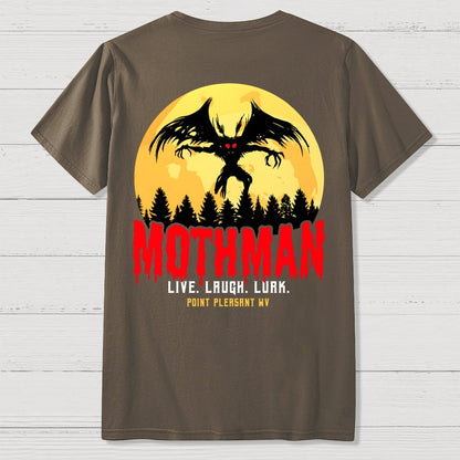 Mothman Cryptid Vintage Front And Back Printing Geek T-Shirt