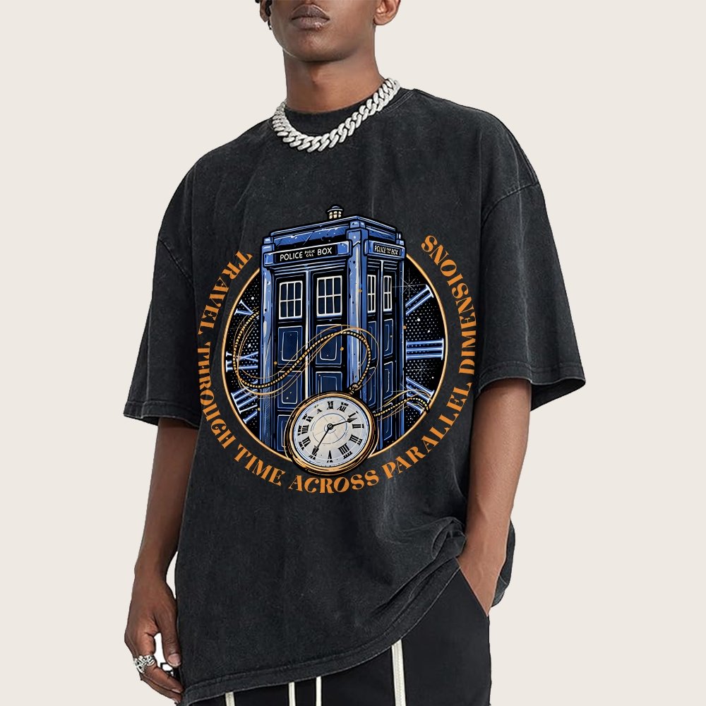 Across Parallel Dimensions Vintage Distressed T-shirt
