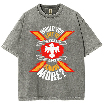 Would You Like to know more? Vintage Distressed T-shirt