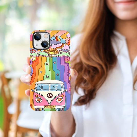 Peace Symbol Rainbow Print Phone Cases