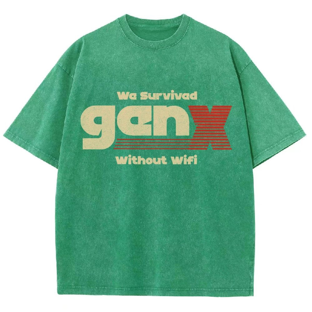 We Survived Without Wifi Vintage Distressed T-shirt