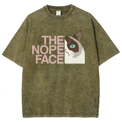 The Nope Face Vintage Distressed T-shirt