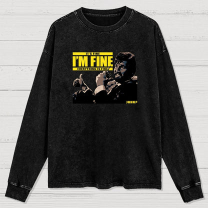 Ellis is Fine Washed Long Sleeve Tee