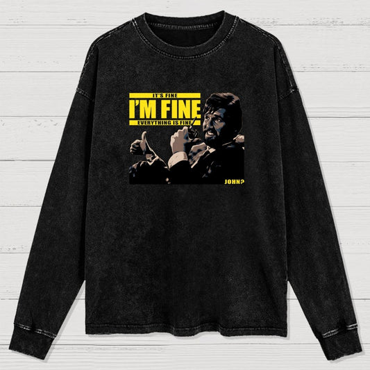 Ellis is Fine Washed Long Sleeve Tee